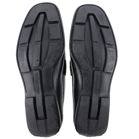 Salvatore Ferragamo Italy Mens 6.5EE Black Calf Dress Shoes Driving Bit Loafers main image 13
